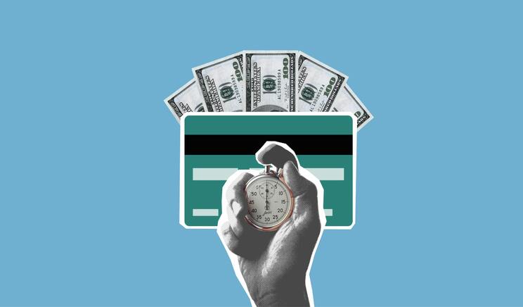 Banknotes, a payment card and a watch symbolize the potential of AI in medical image analysis to save time and costs and provide ROI in clinical research.