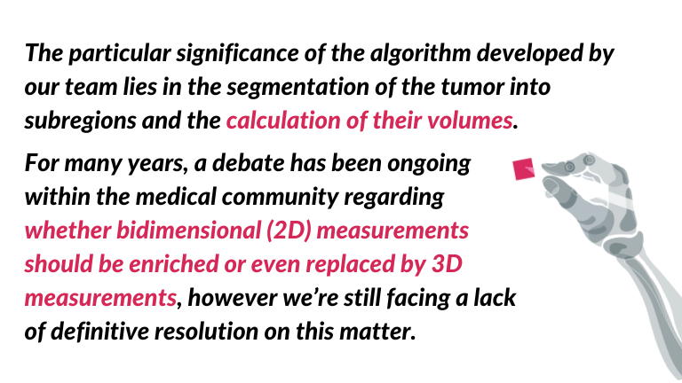 a debate has been ongoing within the medical community regarding whether bidimensional (2D) measurements should be enriched or even replaced by 3D measurements - quote