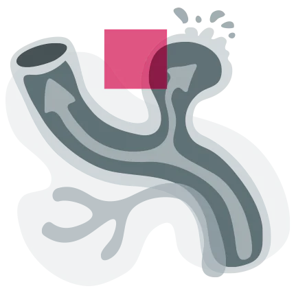 Icon with image of aneurysm. The picture shows an aneurysm model generated by medical imaging software development.